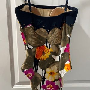 NEW without tags. Gottex Floral One Piece Bathing Suit.